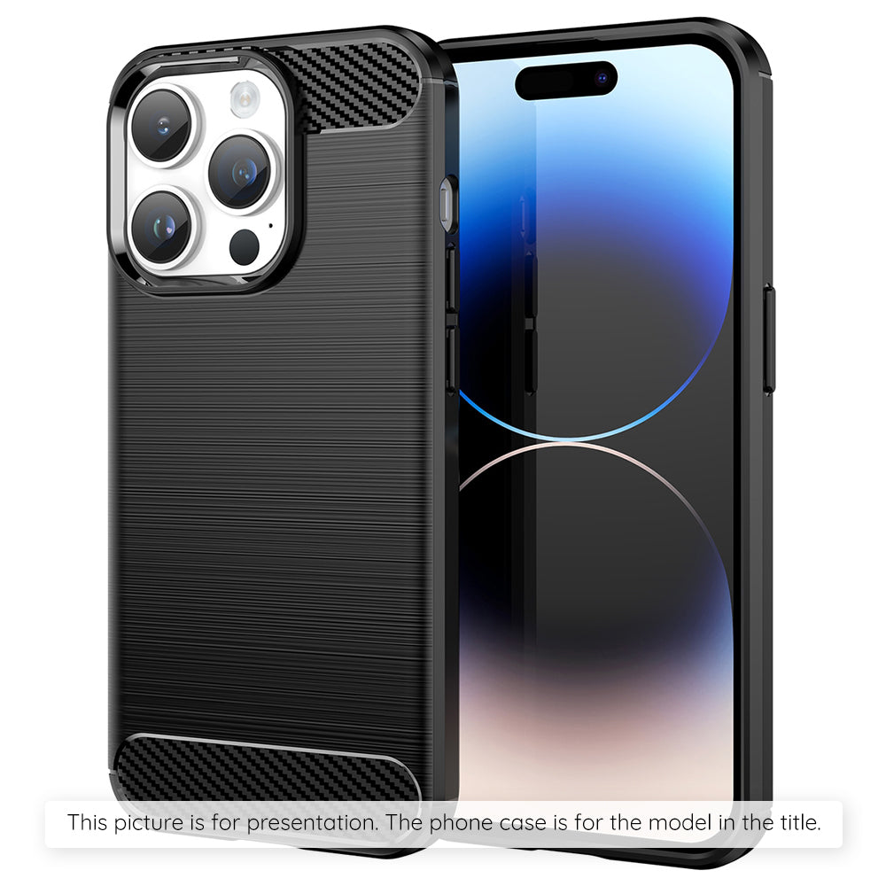 Skyddsfodral för Apple iPhone 17 Pro, Techsuit, Kolfiber, Svart