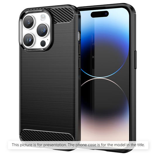 Skyddsfodral för Apple iPhone 17 Pro, Techsuit, Kolfiber, Svart