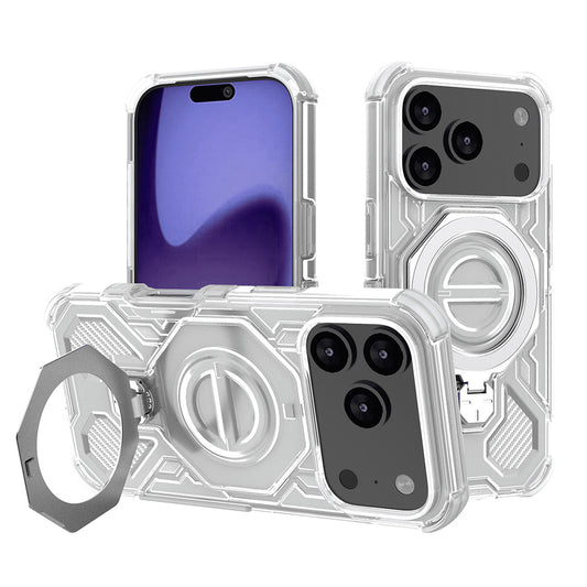 Skyddsfodral för Apple iPhone 17 Pro, Techsuit, Carbon Shield Pro, Vit