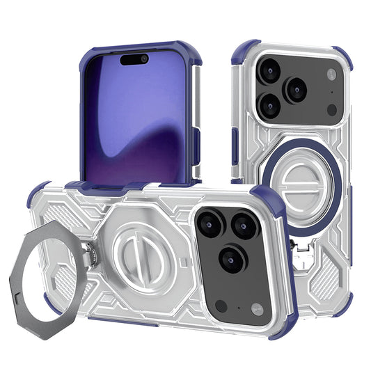 Skyddsfodral för Apple iPhone 17 Pro, Techsuit, Carbon Shield Pro, Blå
