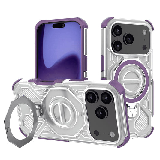 Skyddsfodral för Apple iPhone 17 Pro, Techsuit, Carbon Shield Pro, Lila