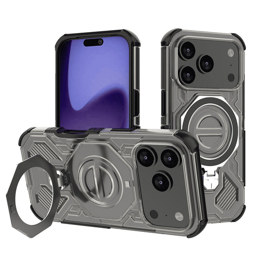 Skyddsfodral för Apple iPhone 17 Pro, Techsuit, Carbon Shield Pro, Ljussvart