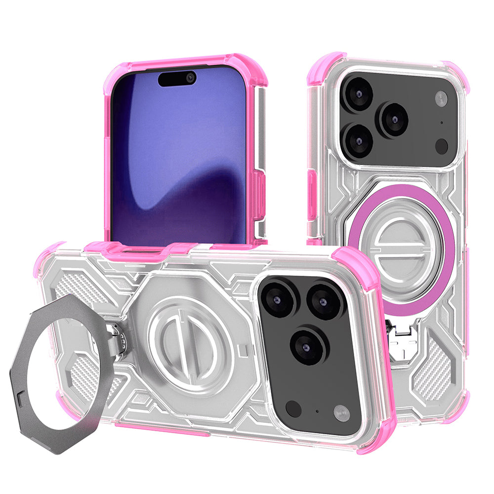 Skyddsfodral för Apple iPhone 17 Pro, Techsuit, Carbon Shield Pro, Rosa