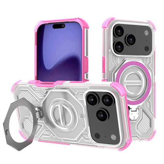 Skyddsfodral för Apple iPhone 17 Pro, Techsuit, Carbon Shield Pro, Rosa