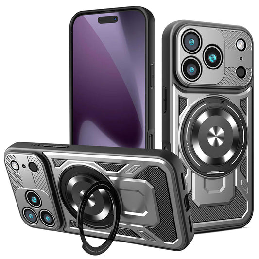 Skyddsfodral för Apple iPhone 17 Pro, Techsuit, RuggedCam, Grå