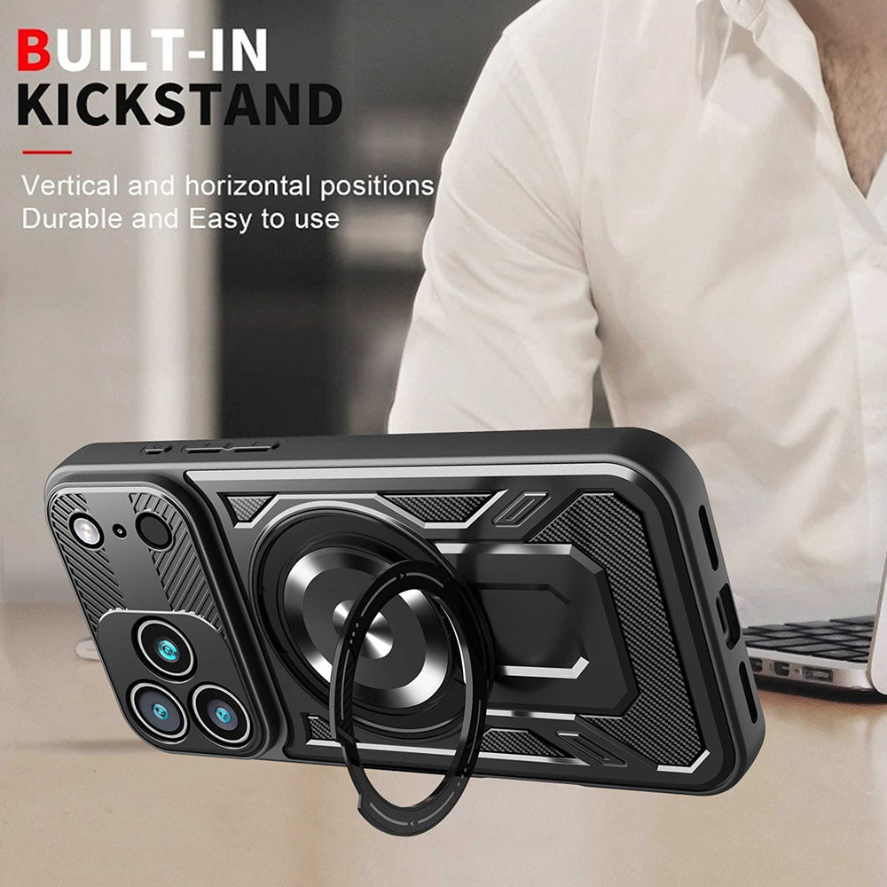 Skyddsfodral för Apple iPhone 17 Pro, Techsuit, RuggedCam, Grå