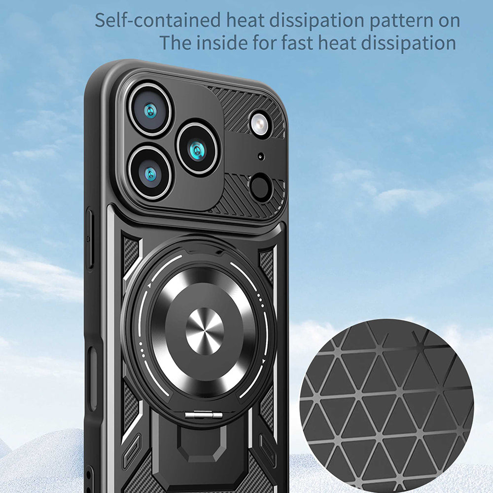 Skyddsfodral för Apple iPhone 17 Pro, Techsuit, RuggedCam, Grå