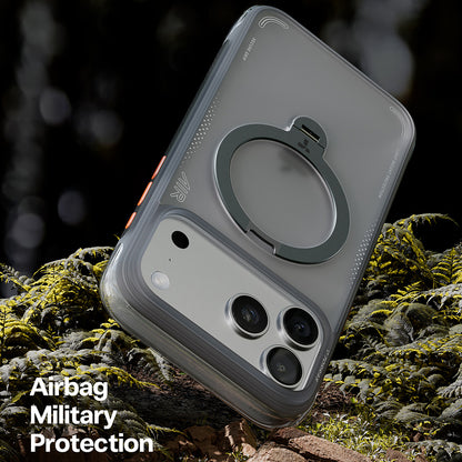 Skyddsfodral för Apple iPhone 17 Pro, Torras, Ostand Spin Air, Grå