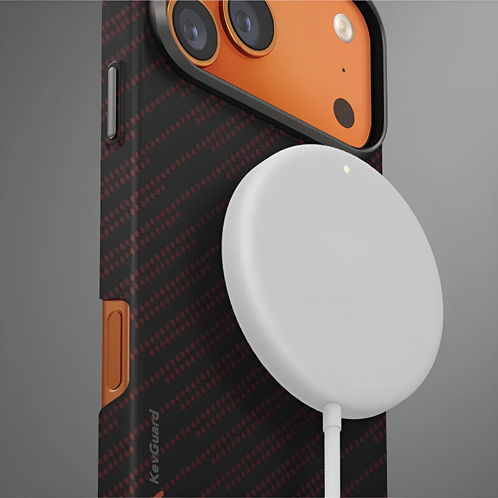 MagSafe Case for Apple iPhone 17 Pro, UNIQ, Keva MagClick, Black Red