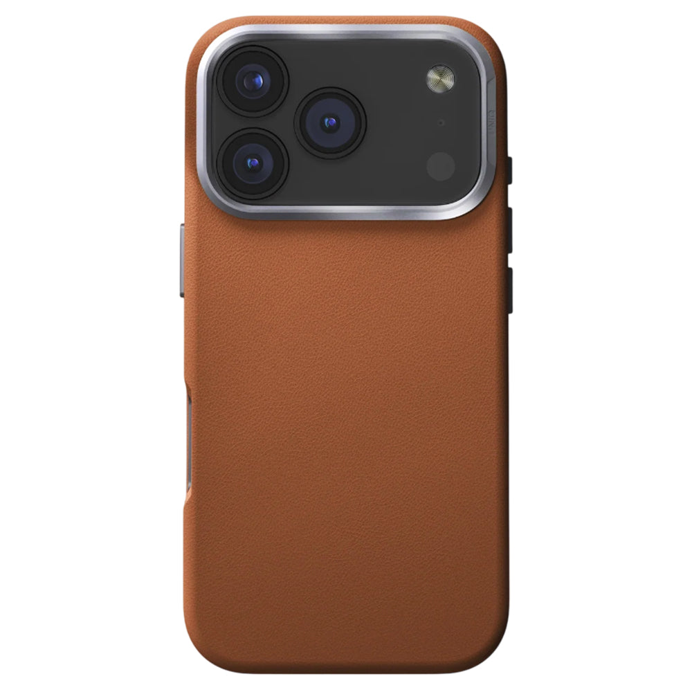 Fodral för Apple iPhone 17 Pro, UNIQ, Lyden Leatherette, Brun