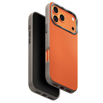 Fodral för Apple iPhone 17 Pro, UNIQ, Lyden Leatherette, Beige Orange
