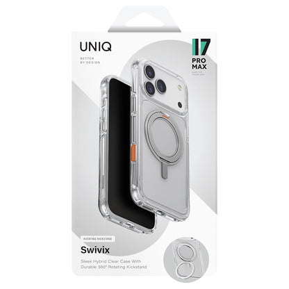 Fodral för Apple iPhone 17 Pro, UNIQ, Swivix, Silver