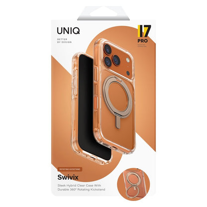 Fodral för Apple iPhone 17 Pro, UNIQ, Swivix, Guld