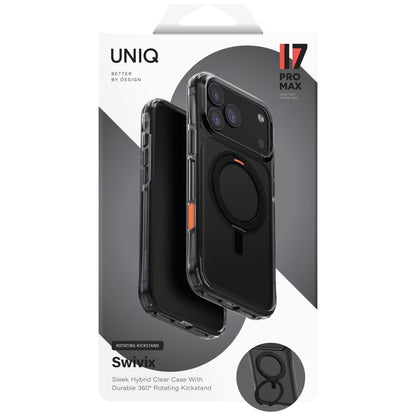 Skyddsfodral för Apple iPhone 17 Pro, UNIQ, Swivix, Svart