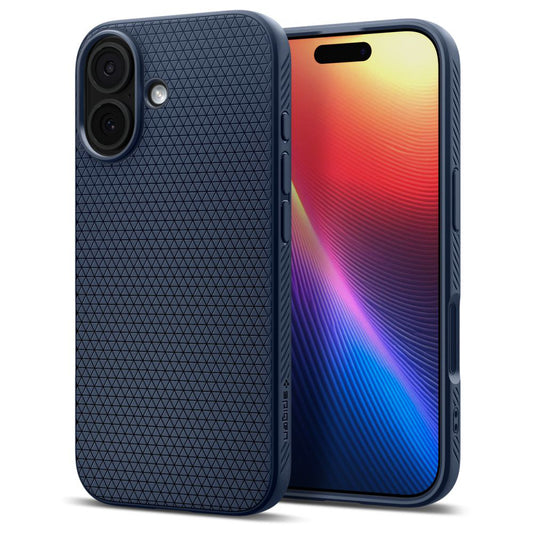 Skyddsfodral för Apple iPhone 17, Spigen, Liquid Air, Marinblå