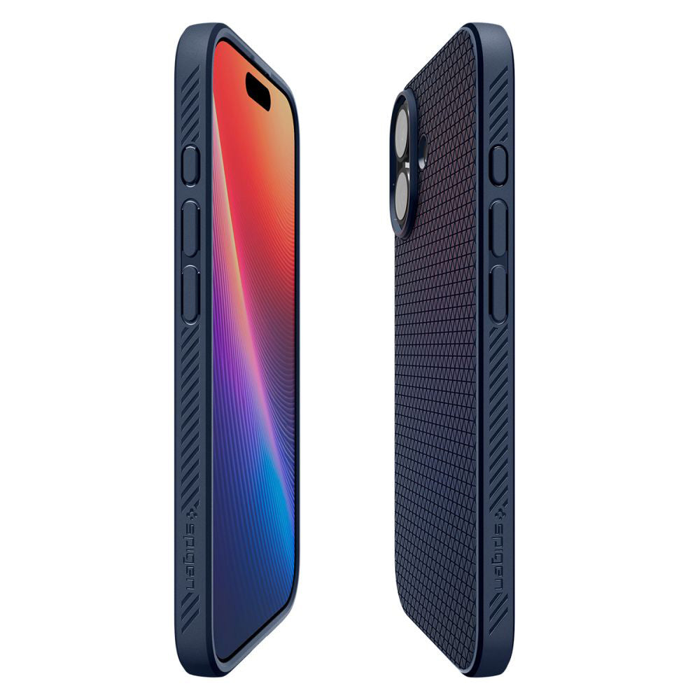 Skyddsfodral för Apple iPhone 17, Spigen, Liquid Air, Marinblå