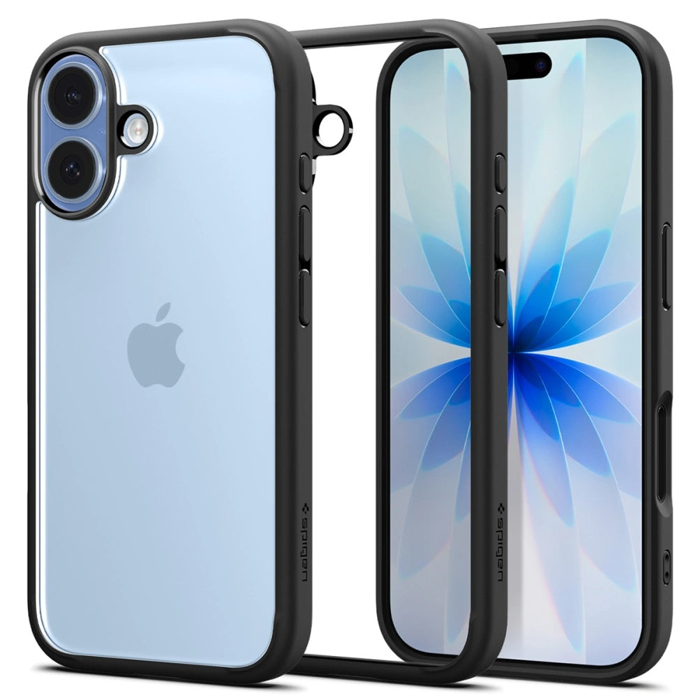 Skyddsfodral för Apple iPhone 17, Spigen, Ultra Hybrid, Mattsvart
