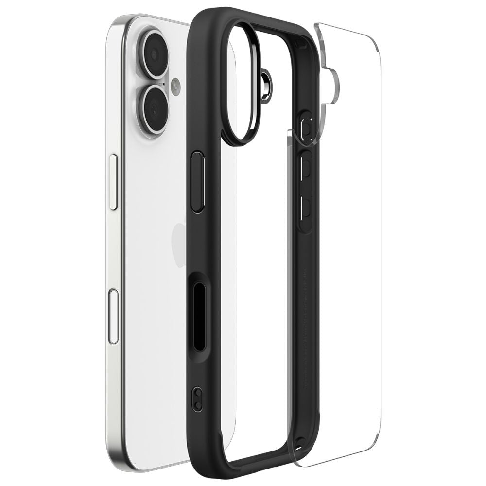 Skyddsfodral för Apple iPhone 17, Spigen, Ultra Hybrid, Mattsvart