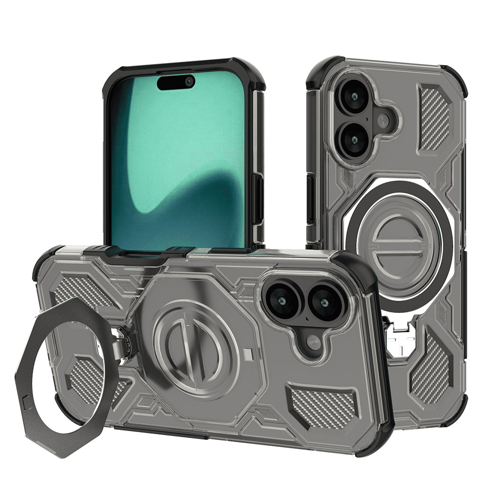 Fodral för Apple iPhone 17, Techsuit, Carbon Shield Pro, Ljussvart