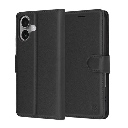 Fodral för Apple iPhone 17, Techsuit, Leather Folio, Svart