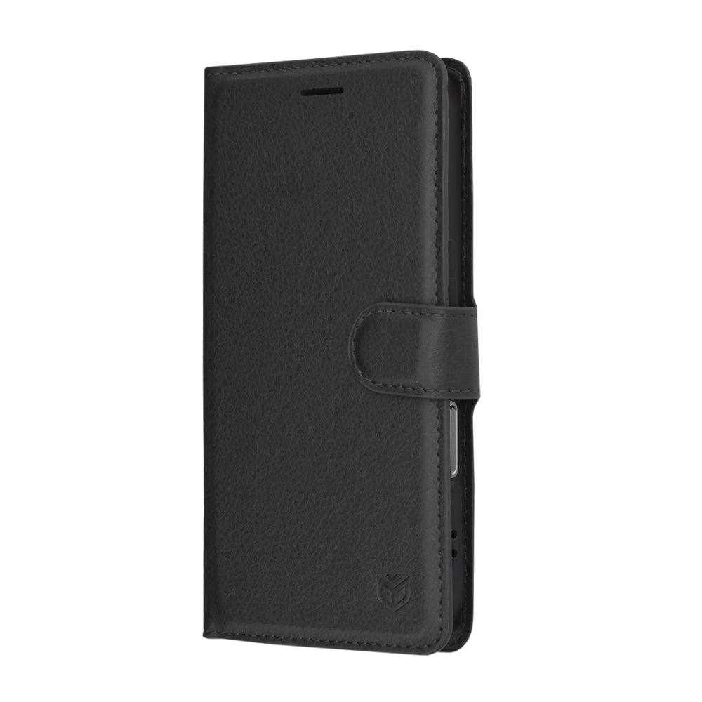 Fodral för Apple iPhone 17, Techsuit, Leather Folio, Svart