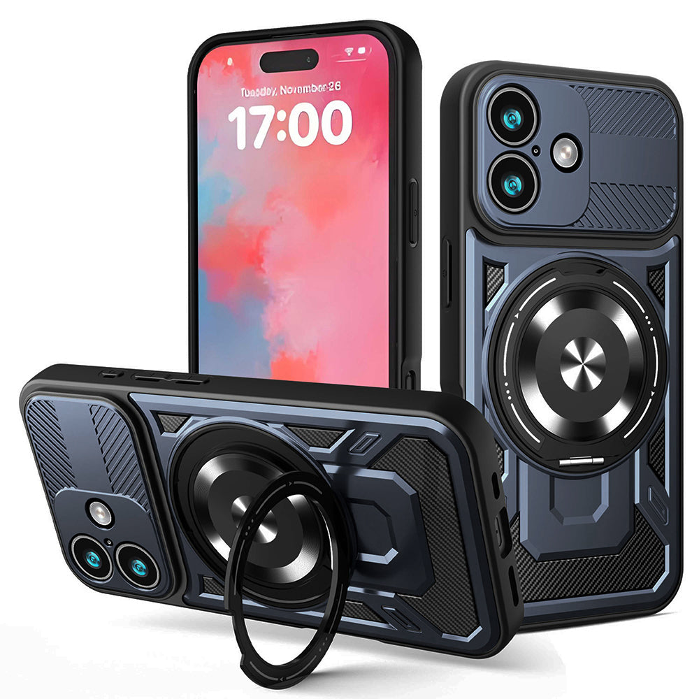 Skyddsfodral för Apple iPhone 17, Techsuit, RuggedCam, Blå