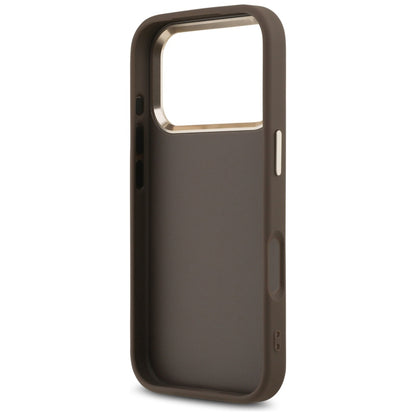 Fodral för Apple iPhone 18 Pro / 17 Pro, Guess, 4G Big Classic Logo, Brun