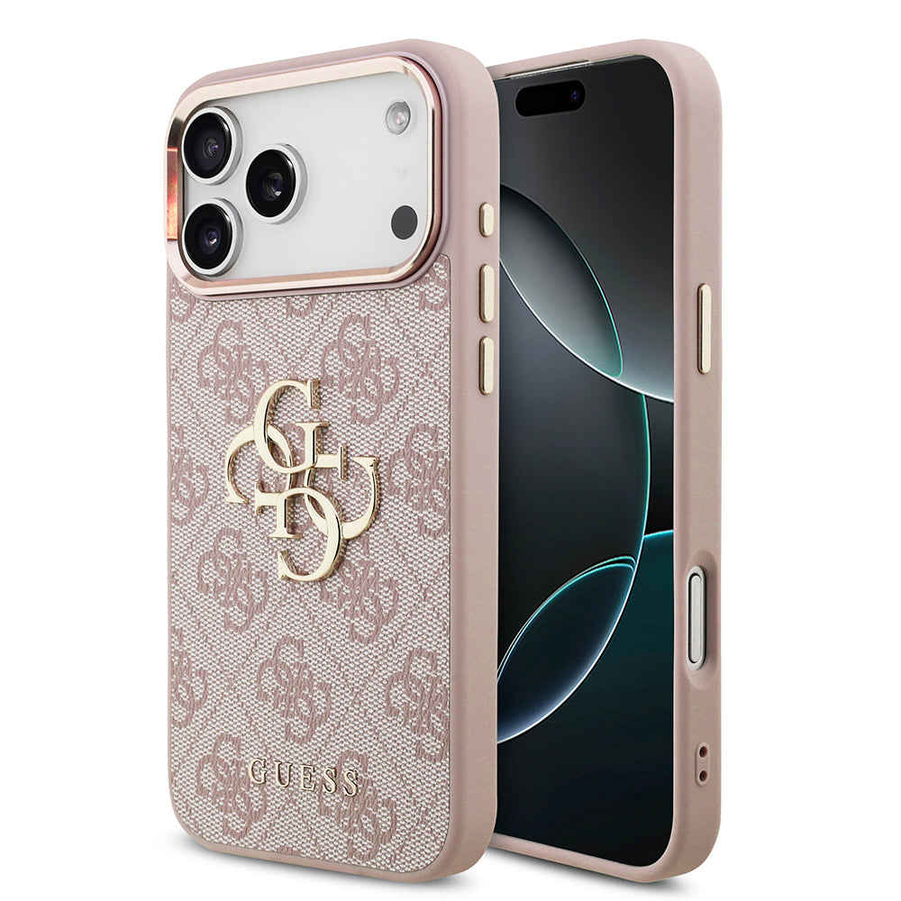 Fodral för Apple iPhone 18 Pro / 17 Pro, Guess, 4G Big Classic Logo, Rosa