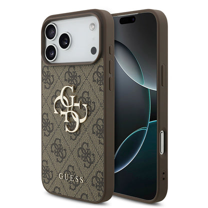 Fodral för Apple iPhone 18 Pro / 17 Pro, Guess, 4G Big Logo, Brun