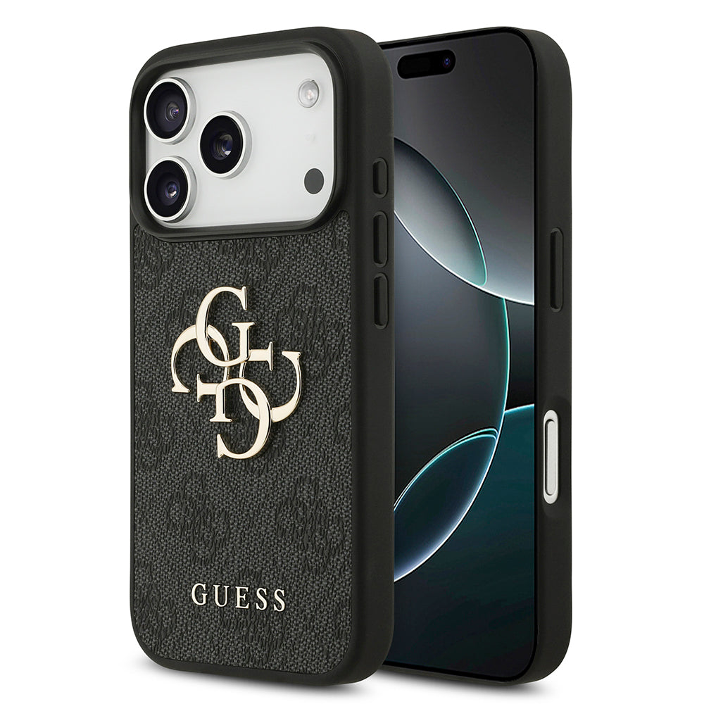 Fodral för Apple iPhone 18 Pro / 17 Pro, Guess, 4G Big Logo, Svart