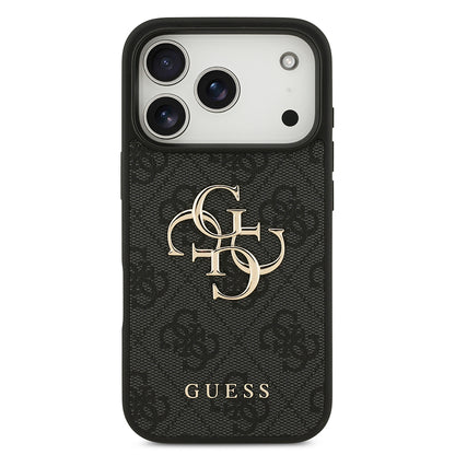 Fodral för Apple iPhone 18 Pro / 17 Pro, Guess, 4G Big Logo, Svart