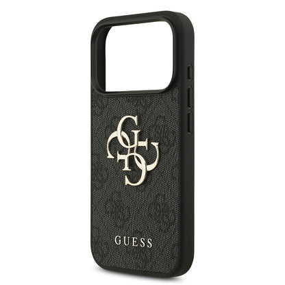 Fodral för Apple iPhone 18 Pro / 17 Pro, Guess, 4G Big Logo, Svart