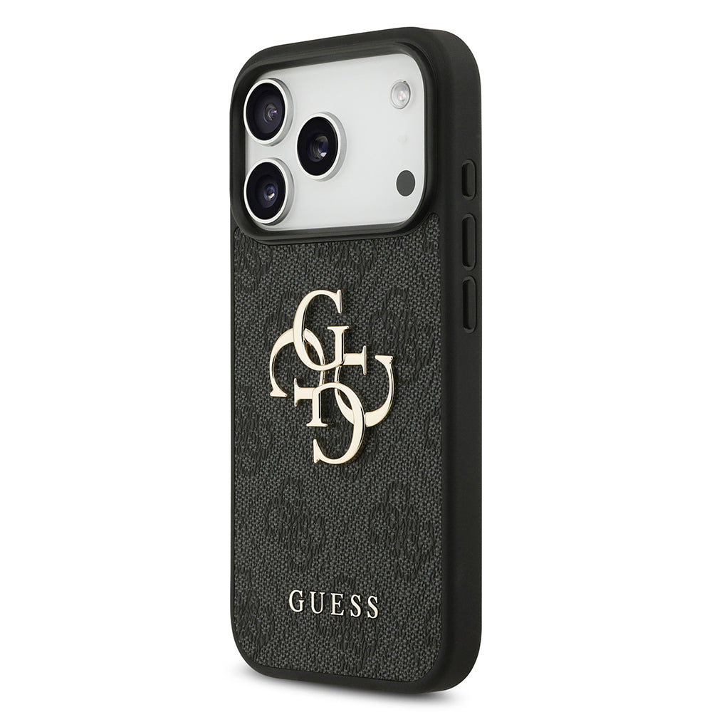 Fodral för Apple iPhone 18 Pro / 17 Pro, Guess, 4G Big Logo, Svart