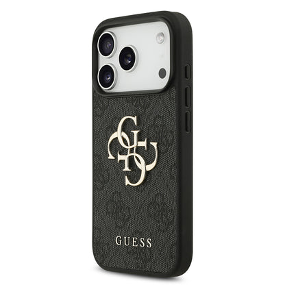 Fodral för Apple iPhone 18 Pro / 17 Pro, Guess, 4G Big Logo, Svart