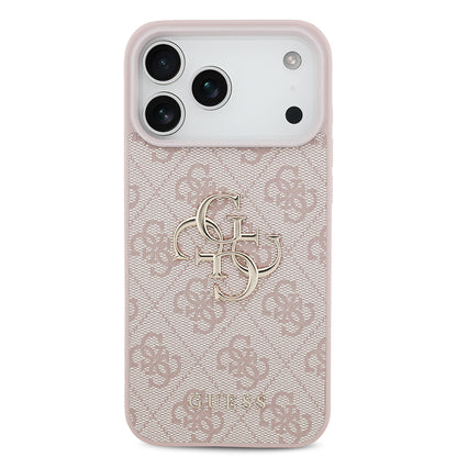 Fodral för Apple iPhone 18 Pro / 17 Pro, Guess, 4G Big Logo, Rosa