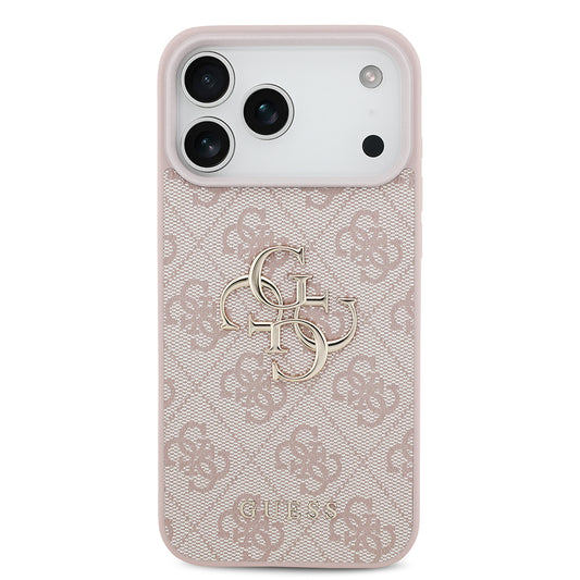 Fodral för Apple iPhone 18 Pro / 17 Pro, Guess, 4G Big Logo, Rosa