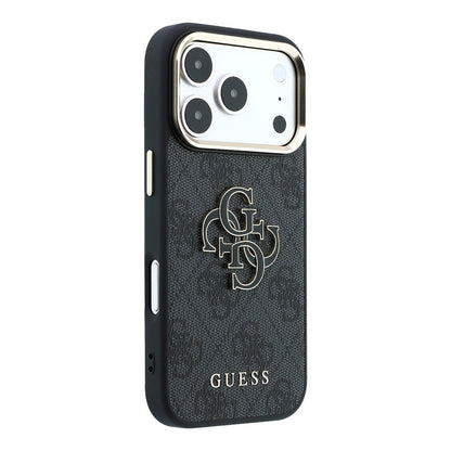 Fodral för Apple iPhone 18 Pro / 17 Pro, Guess, 4G Big Resin Logo, Svart