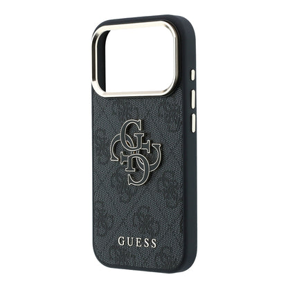 Fodral för Apple iPhone 18 Pro / 17 Pro, Guess, 4G Big Resin Logo, Svart