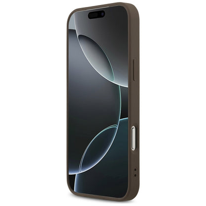 Fodral för Apple iPhone 18 Pro / 17 Pro, Guess, 4G Classic Logo, Brun