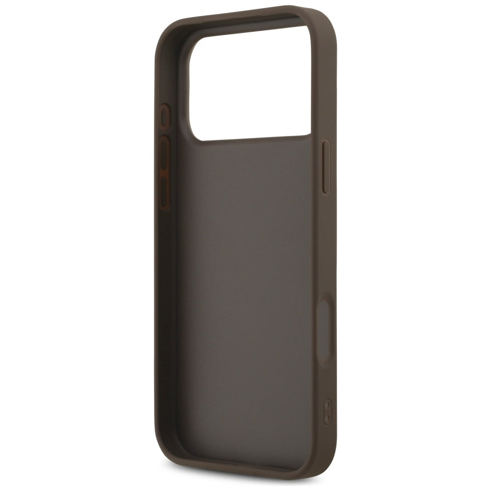 Fodral för Apple iPhone 18 Pro / 17 Pro, Guess, 4G Classic Logo, Brun