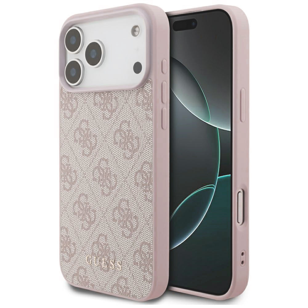 Fodral för Apple iPhone 18 Pro / 17 Pro, Guess, 4G Classic Logo, Rosa