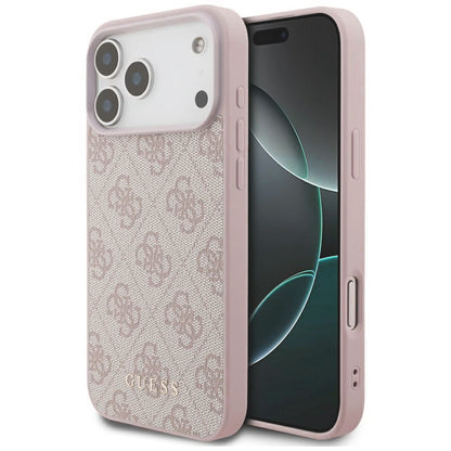 Fodral för Apple iPhone 18 Pro / 17 Pro, Guess, 4G Classic Logo, Rosa