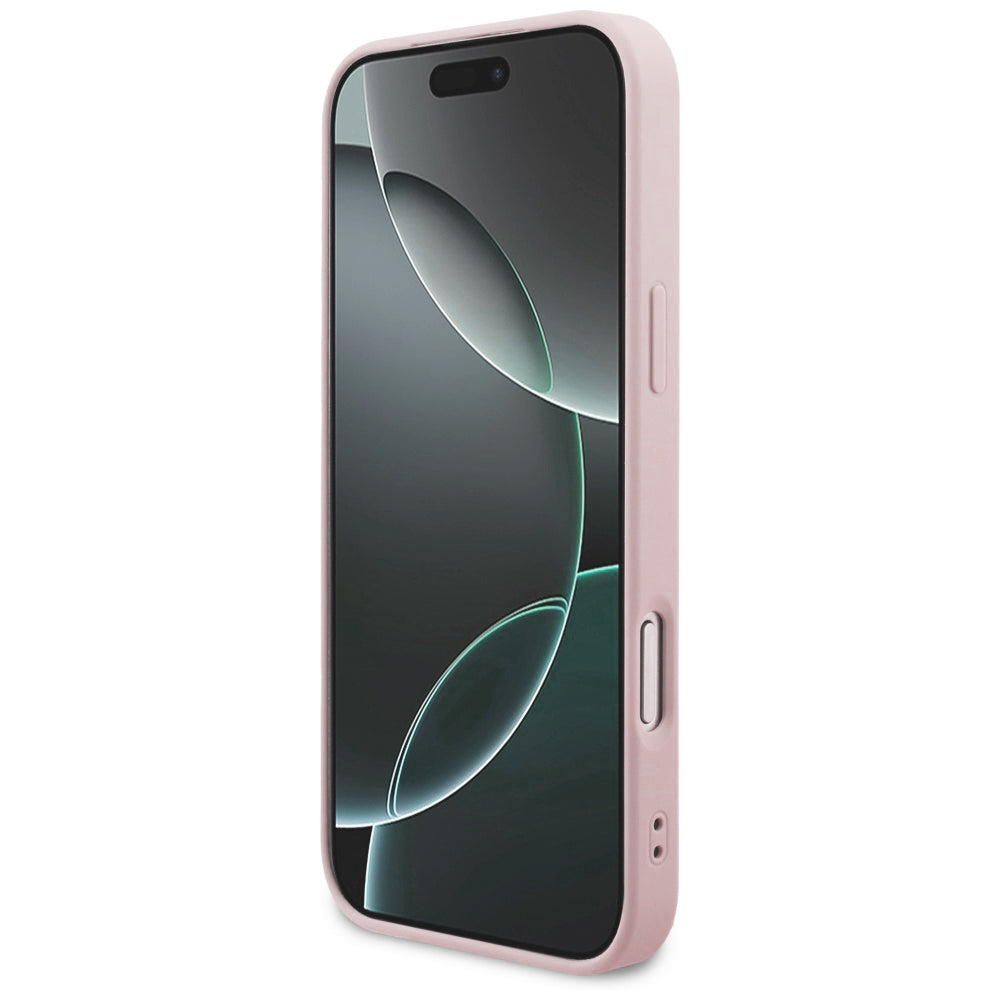 Fodral för Apple iPhone 18 Pro / 17 Pro, Guess, 4G Classic Logo, Rosa