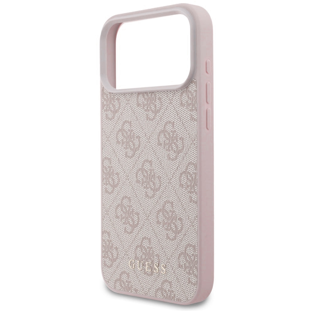 Fodral för Apple iPhone 18 Pro / 17 Pro, Guess, 4G Classic Logo, Rosa