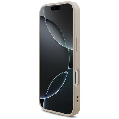Fodral för Apple iPhone 18 Pro / 17 Pro, Guess, 4G Classic Logo med rem, Rosa