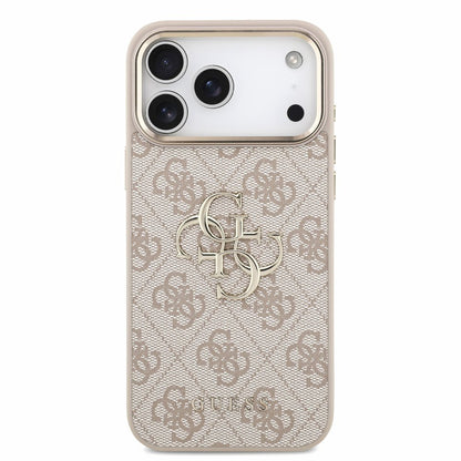 Fodral för Apple iPhone 18 Pro / 17 Pro, Guess, 4G Classic Logo with Strap, roséguld