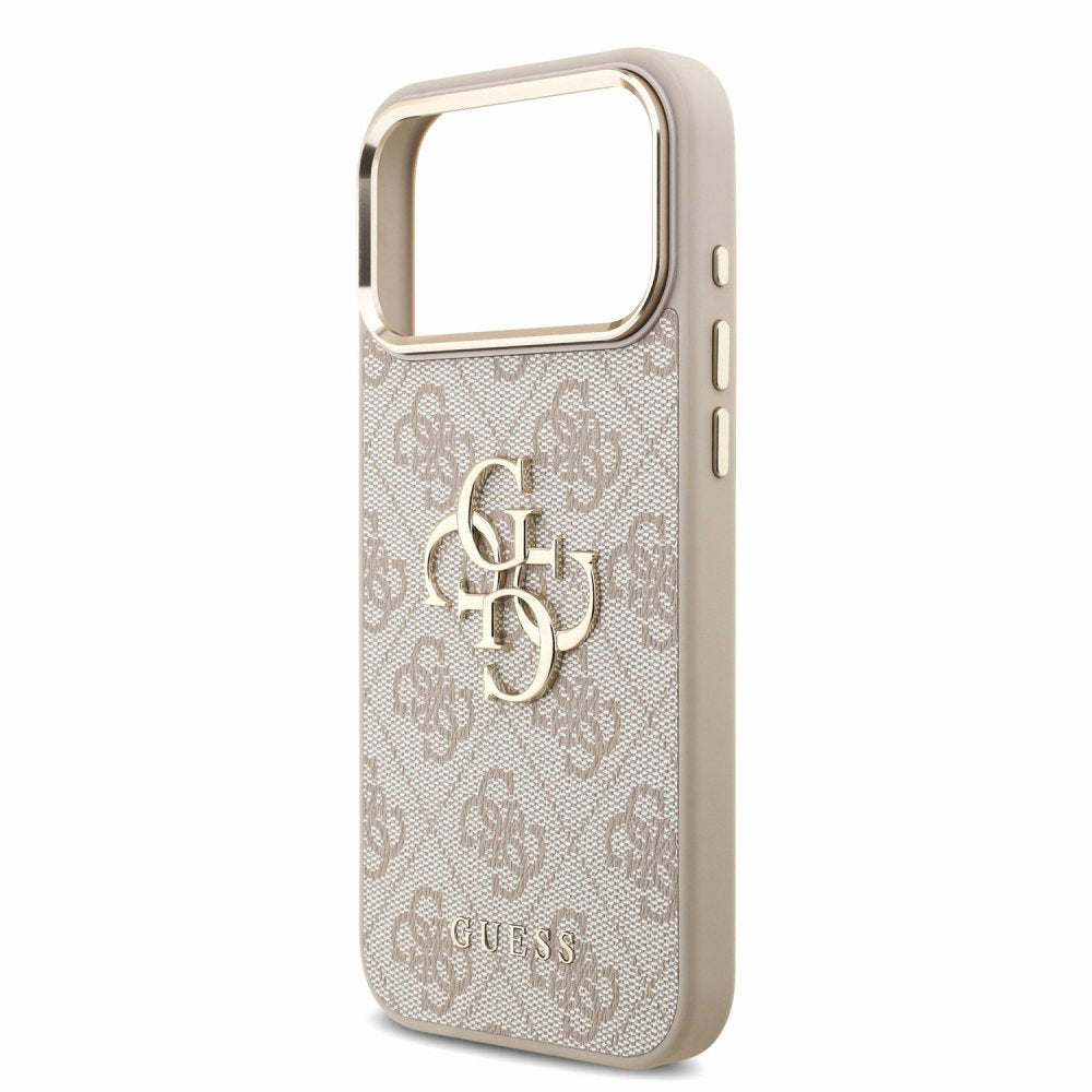 Fodral för Apple iPhone 18 Pro / 17 Pro, Guess, 4G Classic Logo with Strap, roséguld