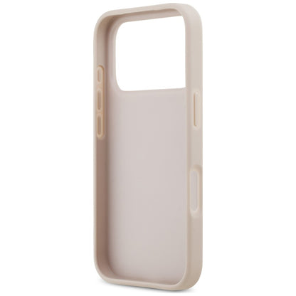 Fodral för Apple iPhone 18 Pro / 17 Pro, Guess, 4G Double Card Triangle, rosa