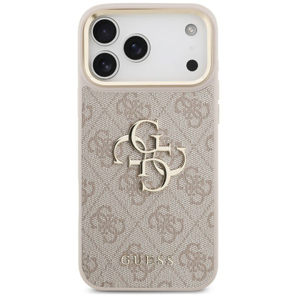 Skal till Apple iPhone 18 Pro / 17 Pro, Guess, Big 4G Classic Logo & Big Strap Metal Buttons, rosa