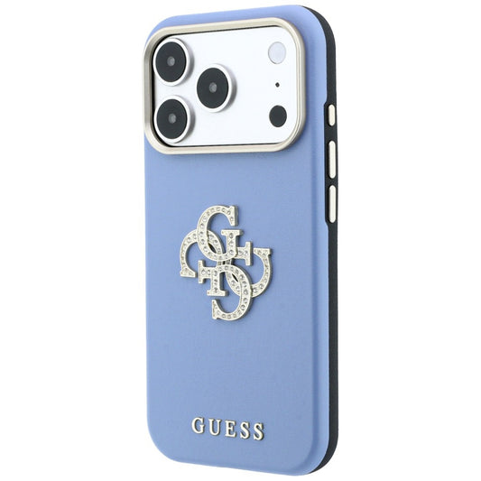 Fodral för Apple iPhone 18 Pro / 17 Pro, Guess, Smooth Big Strass Logo, Bleu
